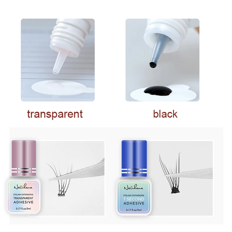 NATUHANA  Eyelash Extension Glue 2-3s Fast Dry Non Odor No Simulation Individual Strong False Lashes Glue Adhesive Makeup Tools 3
