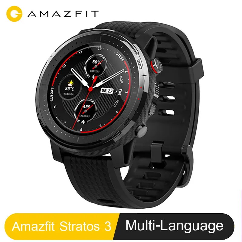 Умные часы Amazfit Stratos 3 глобальная версия умные Huami Sports GPS пульсометр