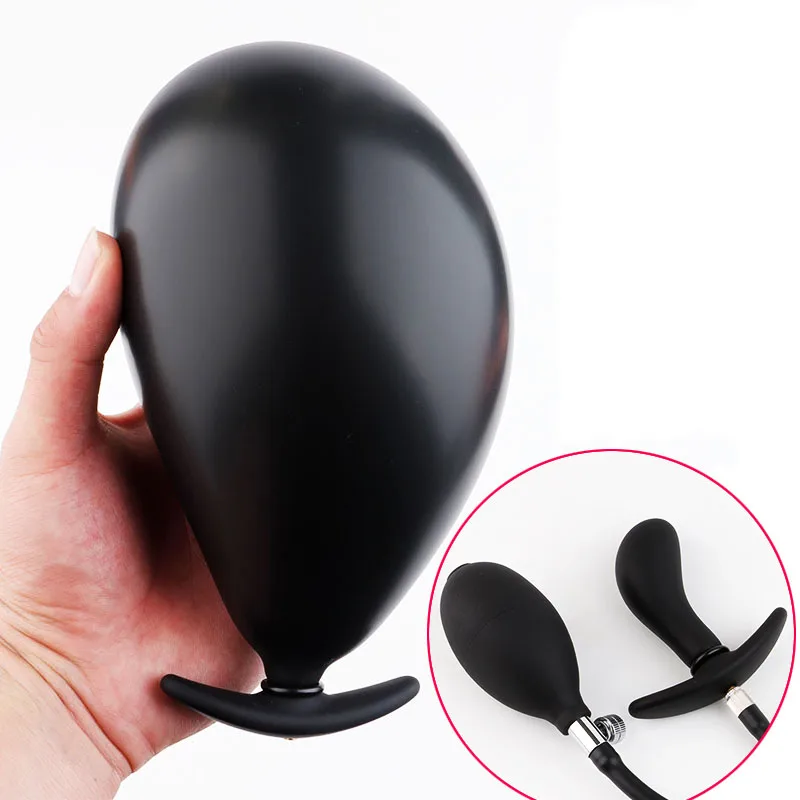 Extra Large Inflatable Butt Plug pump up Cock Steel Locker anal toys for women man sex toy gay Begin try Anus BackDoor