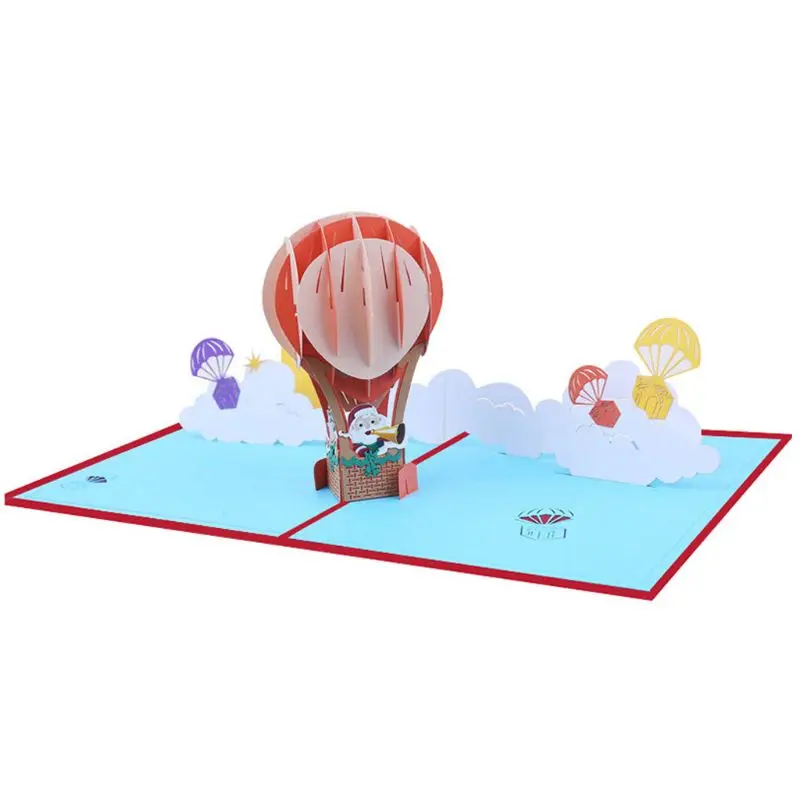 3D всплывающие открытки шар ручной работы День рождения Рождество Свадебное приглашение D08D
