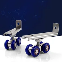 

2pcs/set Sliding Door Roller Hardware Slide Doors Pulley 4/8 Wheels Home Room Wood Door Hanging Wheels Rail Track Pulley