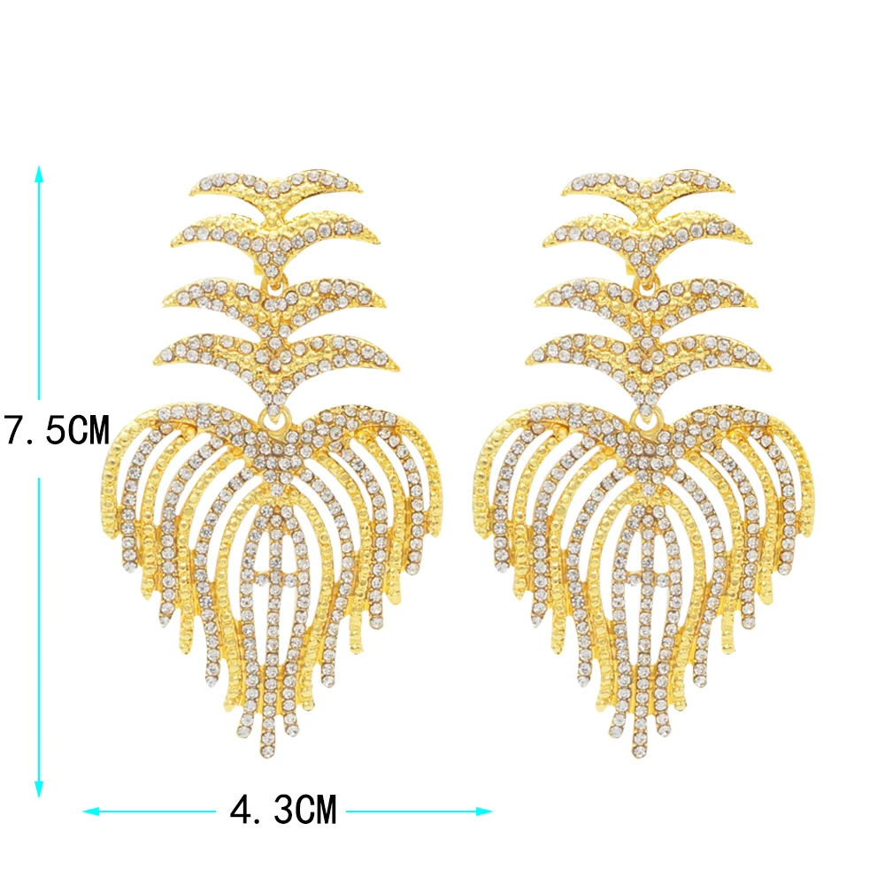 Свадебные Висячие серебряные серьги ювелирные изделия серьги подарок золотые стразы большие серьги хрустальные серьги по оптовой цене - Окраска металла: E235-1