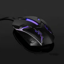 Игровая мышь, 3 кнопки, USB, проводная, светодиодный, кнопка дыхания, 3200 dpi, мыши для ноутбука, ПК, DQ-Drop