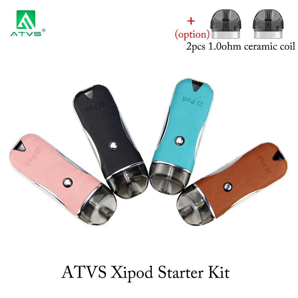 

ATVS Xipod Starter Kit XI Pod 650mAh Battery 2ml capacity 1.0ohm ceramic coil Cartridge Electronic Cigarette Starter Kit