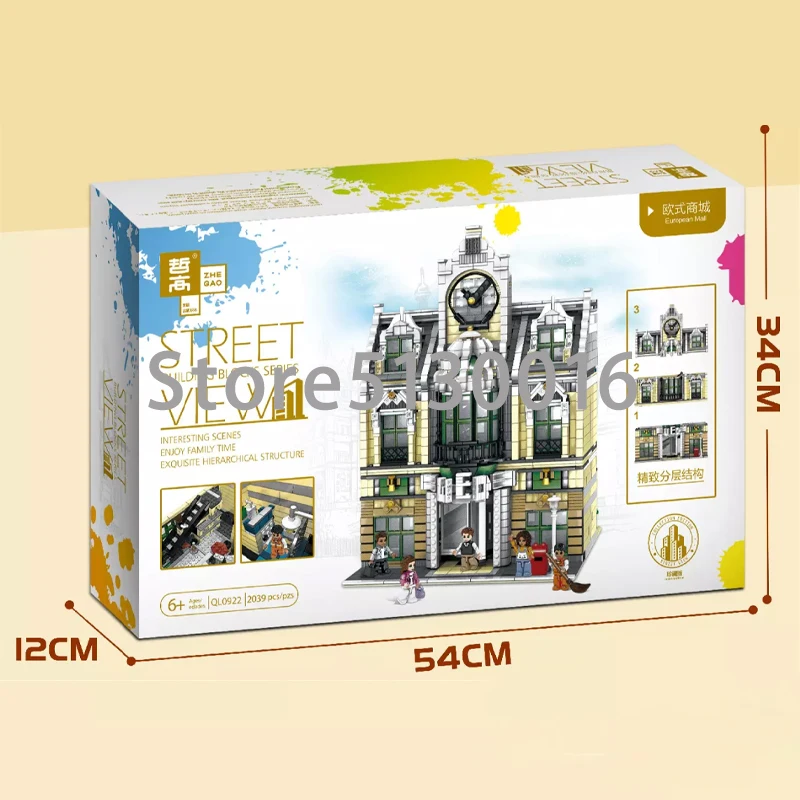 MOC Creator City Streetview серия модели строительные игрушки рождественские подарки Блоки Модель ql0924 ql0920 ql0922 ql0919