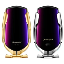 Автоматическое Qi Беспроводное Автомобильное зарядное устройство крепление зажимной вентиляционный держатель телефона для iPhone Sumsang Xiaomi HUAWEI