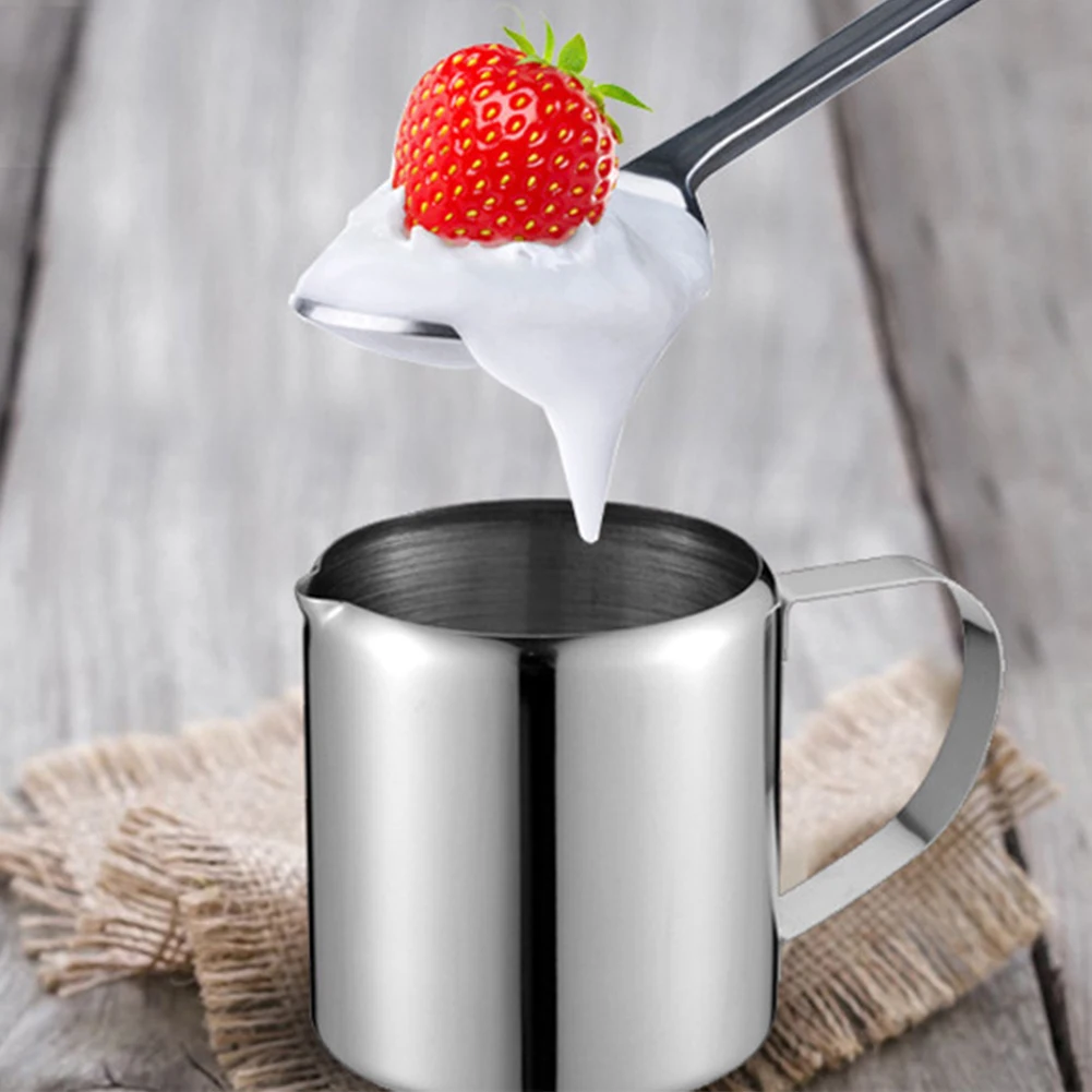 Catering Use Sugar Milk Jug Drink Home Cream Coffee Latte Accessories Restaurants Jar Stainless Steel With Handle Polished