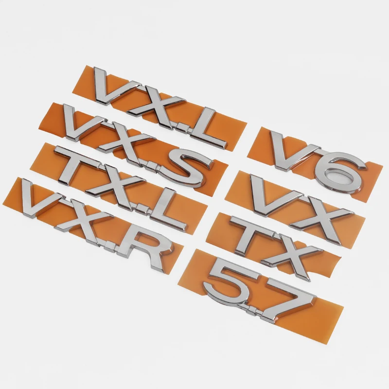 도요타 랜드크루저 200 프라도 120 150 자동차 로고 변위 V8/TX/TXL/5.7/V6/블랙 글자 스티커, 자동차 장식 액세서리 2023 2022 2021 2020 2019 2018 2017 2016 