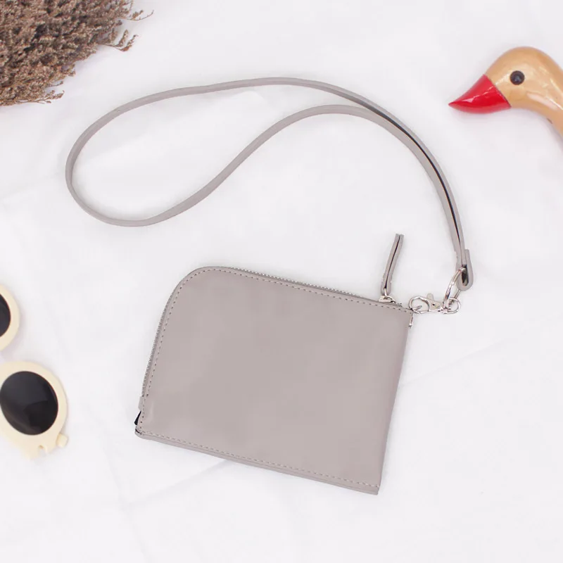 Light Grey Женская сумка, сумочки, ПУ кожа, повседневные клатчи, хлопок, один, модные, женские, на молнии, мягкие - Цвет: Light Grey