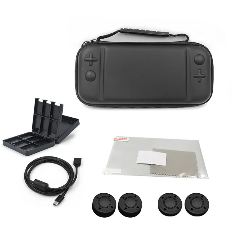 10 in 1 Kit-Black Сумка для kingd Switch Lite Mini 10 в 1 наборы EVA жесткий чехол для хранения Чехол для пульта Nintendo Switch аксессуары для переключателей - Цвет: 10 in 1 Kit-Black
