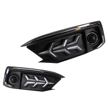 

2Pcs Car Day Lamp for Honda Civic Daytime Running Light LED DRL Headlight Fog Lamp Car Accessories