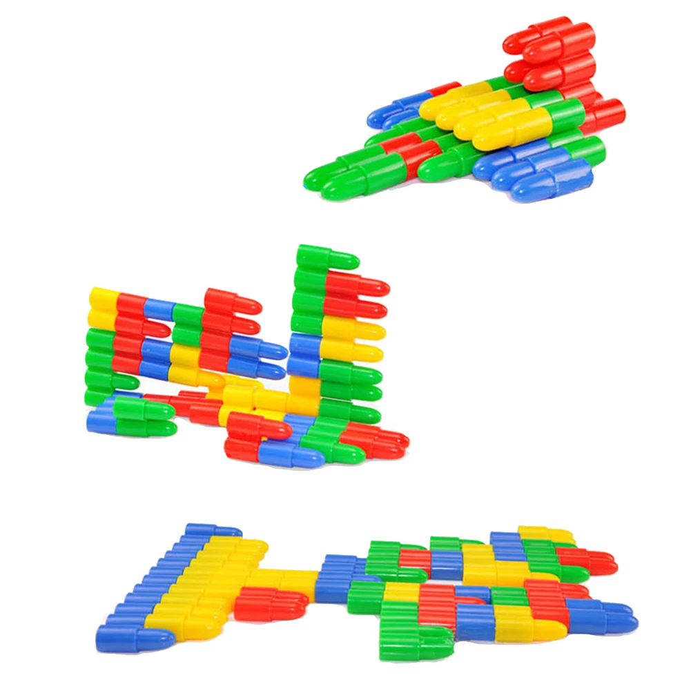 60/70/80pcs Colorful Educational Water Pipe Building Blocks Set DIY Assembly Kids Toy Education Toys For Children Imagination