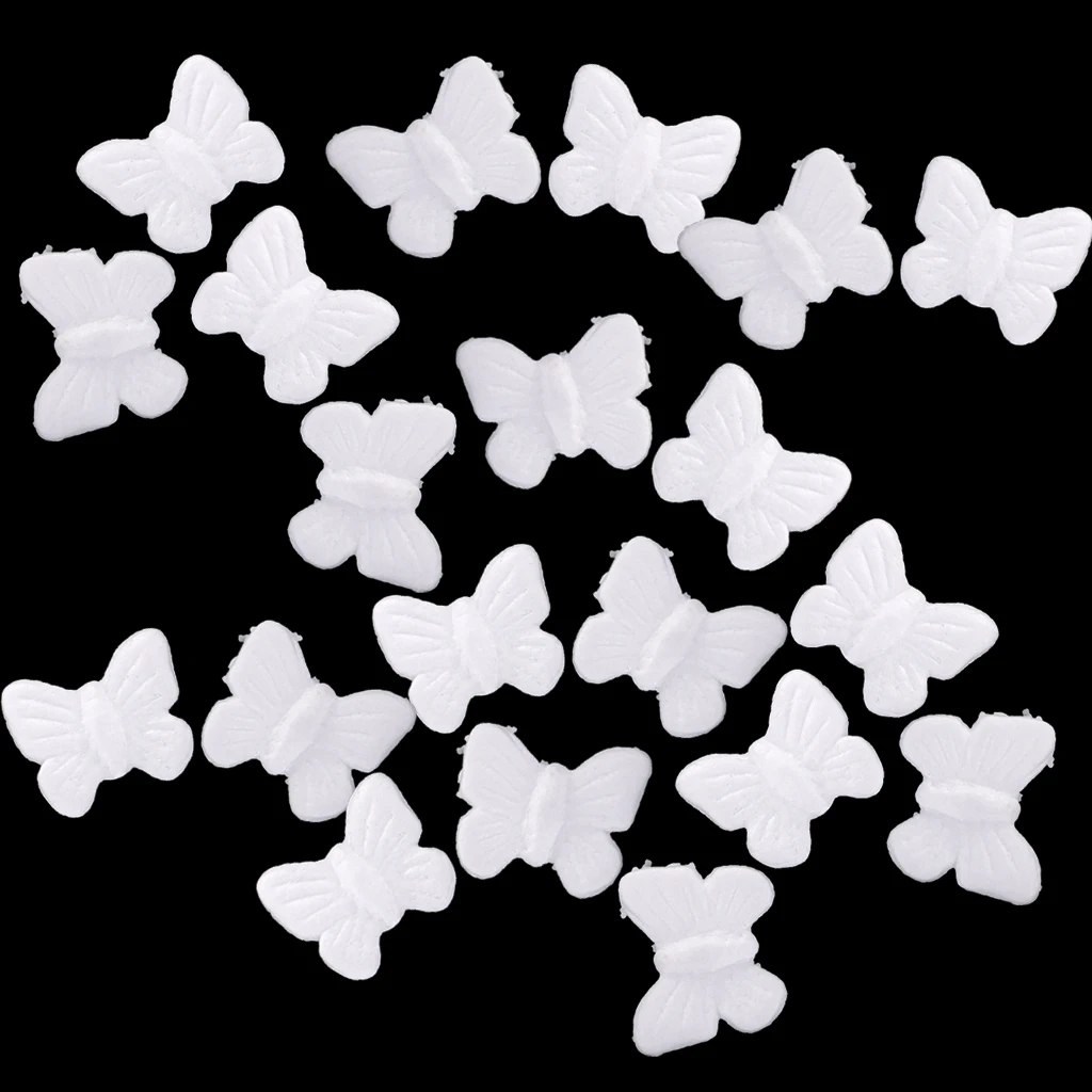20 Pieces Butterfly Shaped Modelling Polystyrene Styrofoam Ornaments DIY Crafts