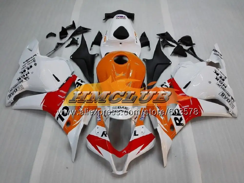 No. 12 Injection For HONDA CBR600RR 2009 2010 2011 2012 Gloss White 75CL.2 CBR 600 RR CBR 600RR CBR600 RR 600 F5 09 10 11 12 Fairings - Цвет: No. 12
