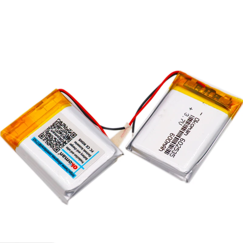 Новые батареи полимерная литиевая батарея 3,7 V, 600 602535 можно настроить сертификация качества