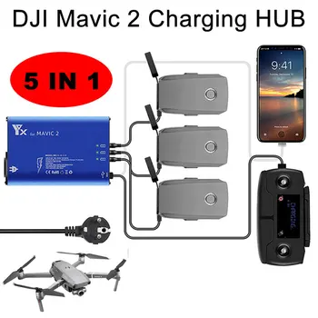 

Mavic 2 Battery Charger Charging Hub for DJI Mavic 2 Pro Zoom Drone Remote Control Phone Intelligent Battery Manager USB Adapter