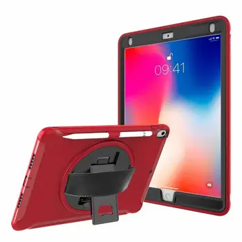 

Tablet Case for IPad Pro 10.5\" with Pencil Slot 3-in-1 Anti-fall Shockproof PC+TPU Protector Bracket Adjustable Wrist Strap+pen