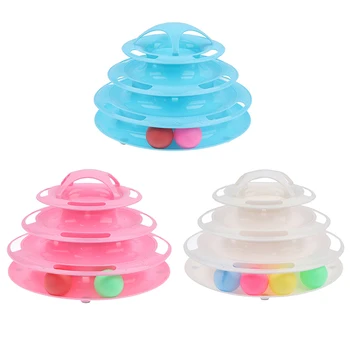 

Pets Cat Toys Interactive Track Ball Toy Cats Fun Cat Game Intelligence Disc Cat For Toy Balls For Traning