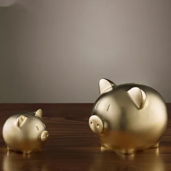 

MODERN LUCKY GOLD PIG STATUE BRASS FENG SHUI PIG SCULPTURE SOUVENIR MINIATURE ANIMAL FIGURINE MINI DECORATION ART GIFT R292