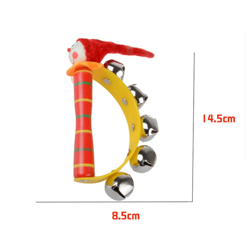 1 шт., милый мультяшный деревянный колокольчик, погремушка, звуковая игрушка, музыкальный инструмент, подарок для малышей, детей, забавное образование, музыкальные игрушки