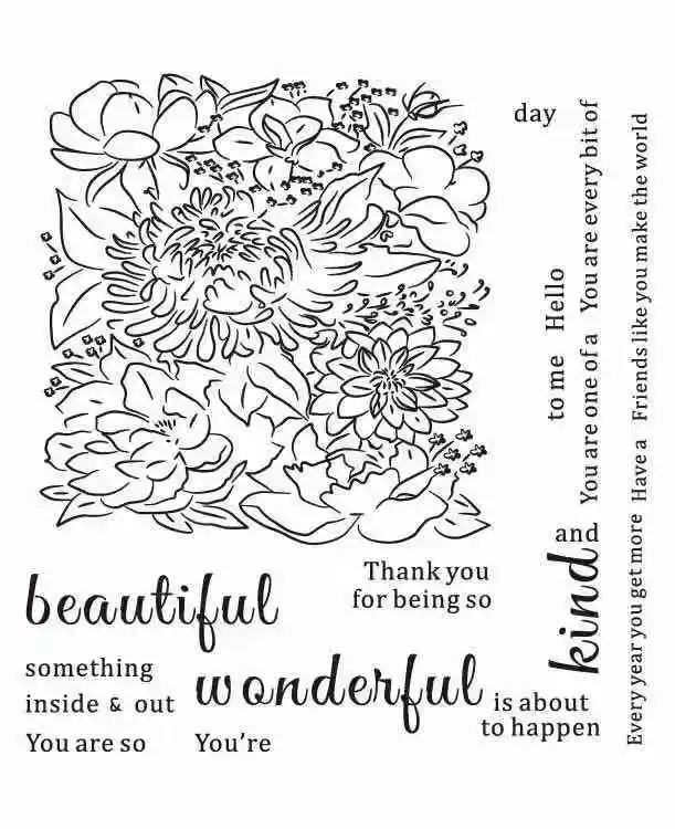 

flower Transparent Clear Stamps for DIY Scrapbooking/Card Making/Kids Christmas Fun Decoration Supplies