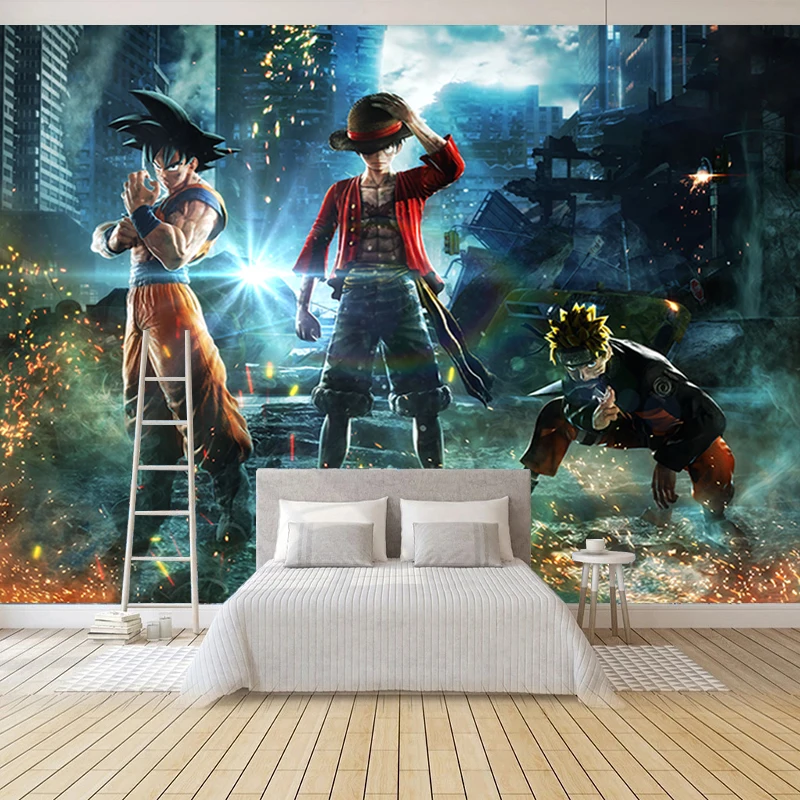 Custom 3D Photo Wallpaper For Kids Room Cartoon Anime Characters Poster Children Room Bedroom Wall Decoration Mural 3D Wallpaper
