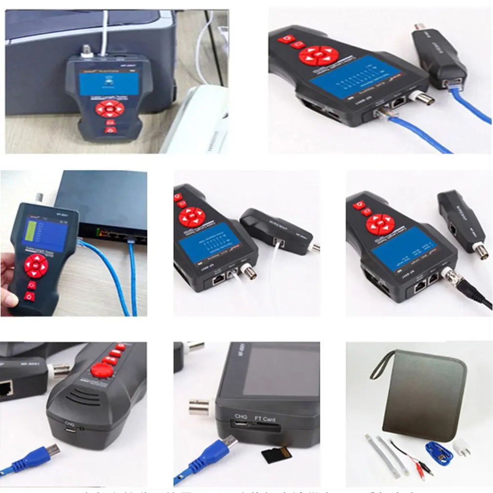 NF-8601A Профессиональный кабельный тестер/сетевой тестер PING тест питание по Ethernet перекрестный тест ЕС плюс