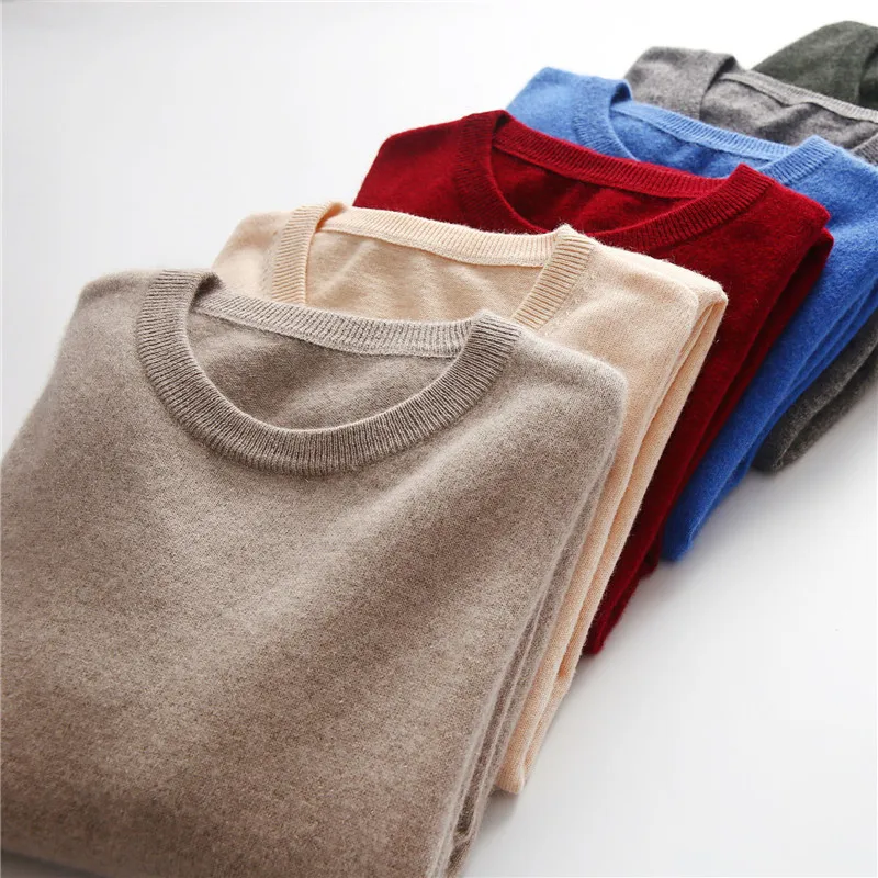 Кашемировый базовый Мужской свитер, осень, трикотажное платье-свитер, hombre pull homme hiver, однотонный пуловер, мужской тонкий вязаный свитер с круглым вырезом