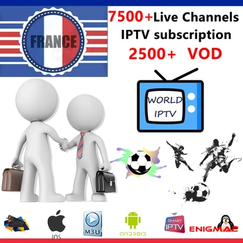 

3/6/12 Months Word IPTV Susbcription Best France 7500+ Live Channels 2000+ film VOD IPTV M3U For Android TV Box Smart TV PC MAC