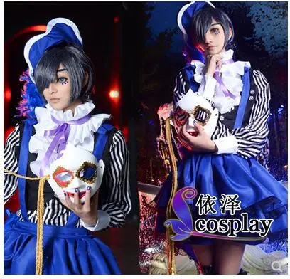 Косплей Черный Батлер из Аниме Kuroshitsuji Небесный Phantomhive цирковая форма костюм