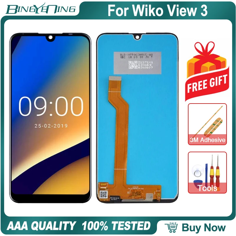 

New Original For Wiko View 3 LCD&Touch screen Digitizer with frame display Screen module accessories Assembly Replacement Tools