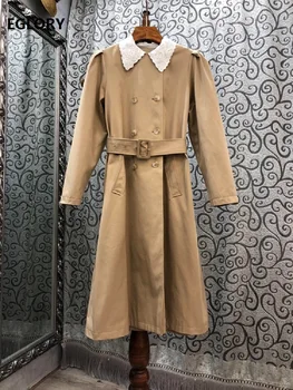

Top Quality New 2020 Autumn Long Coats Trench Women Turn-down Collar Adjustable Belt Deco Long Sleeve Classic Coat Windbreaker