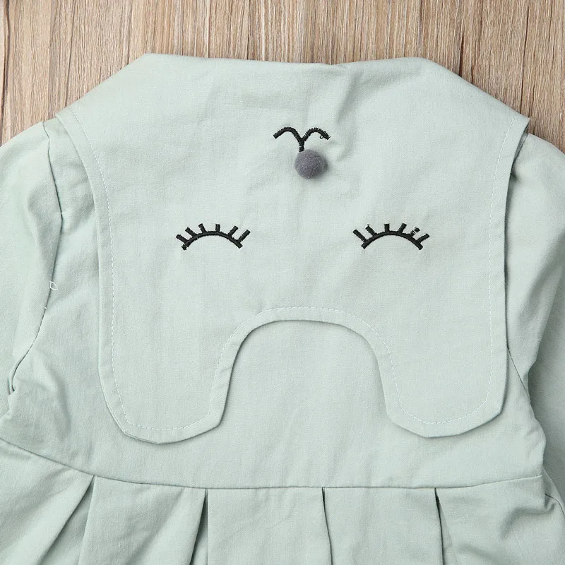 Focusnorm Embroidered Turn-down Collar Trench Baby Girl Fashion Long Sleeve Solid Cute Patchwork Lace Coat For Girl 0-4 Years
