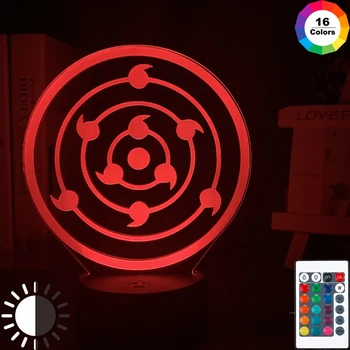 

Japanese Anime Naruto Rinnegan Sharingan Cool Kids Night Light Led Color Changing Touch Sensor Light Bedroom Table Lamp Gift