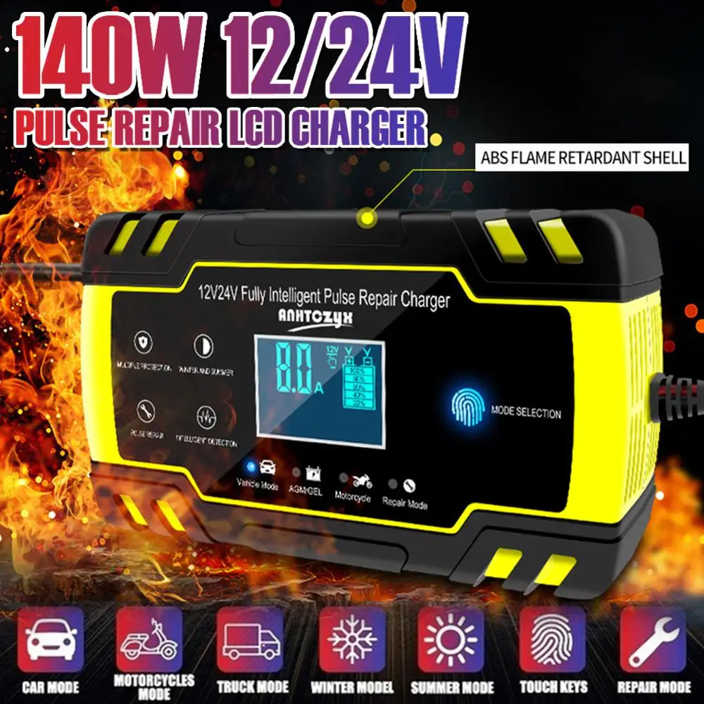 

Multi-Functional LCD Battery Charger Intelligent Emergency Charger Car Motorcycle Starting Device Power Bank Jump Starte