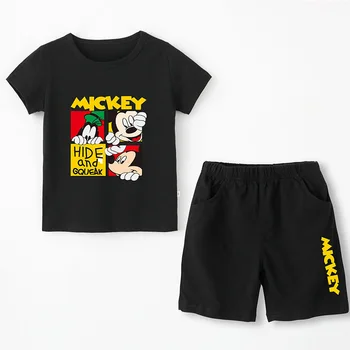 

Summer Kids Girls Boys Clothes Set Children Clothing Mickey Toddler Baby Clothes Outfits T-shirt + Shorts 2PCS Casual Sport Suit