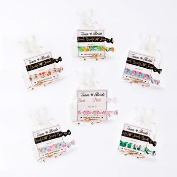 

Bridesmaid Bracelets Gift Bride Tribe Hair Tie for bridal wedding shower