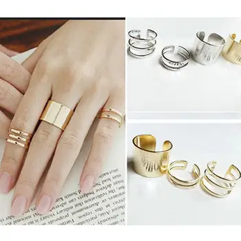 

3 Pcs/Set Finger Midi Tip Finger Knuckle Open Rings Jewelry Charms Xmas Gift 2020