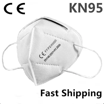 

50pcs CE FFP2 KN95 Dustproof Anti-fog And Breathable Face Masks Filtration Mouth Mask Protective Anti Dust
