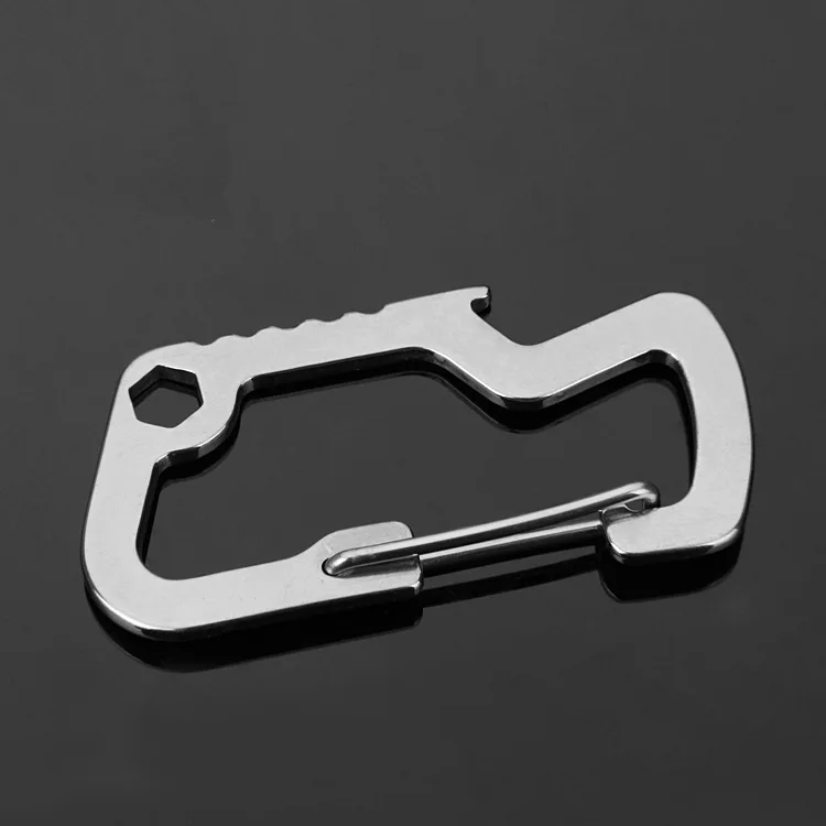 Многофункциональный Открытый скалолазание EDC портативный замок пряжки D безопасный альпинистский крюк с открывалкой для бутылок
