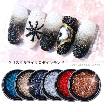 

1 box Shiny Mini Crystal Diamond Design Pixie Rhinestone 3D Nail Art Decorations Glitter Glass Strass Manicure DIY Accessories