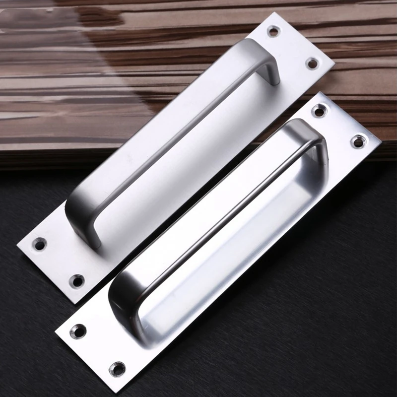 Горячая ручка раздвижной двери пожарный Туалет дверь Pull Plate толчок алюминиевого сплава Пожарная защитная дверь ручка для ванной не выцветает