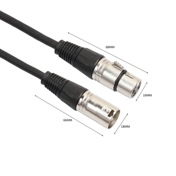 

AABB-10 3 Pin DMX Stage DJ Light Cable Male to XLR Female Cable Connector Adapter Audio Cable 3 Meters