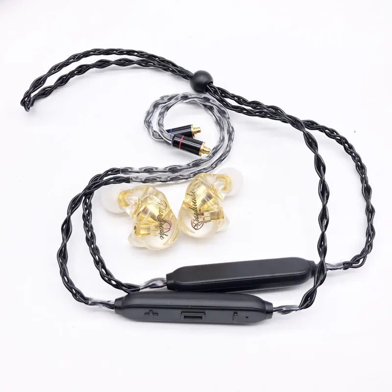 BT and Trans headset Кабель для обновления mmcx 0,78 мм 2pin SE215 SE535 IE80 A2DC QDC кабель ручной работы QCC3034 Bluetooth 5,0 Поддержка aptx HD AAC - Цвет: BT and Trans headset