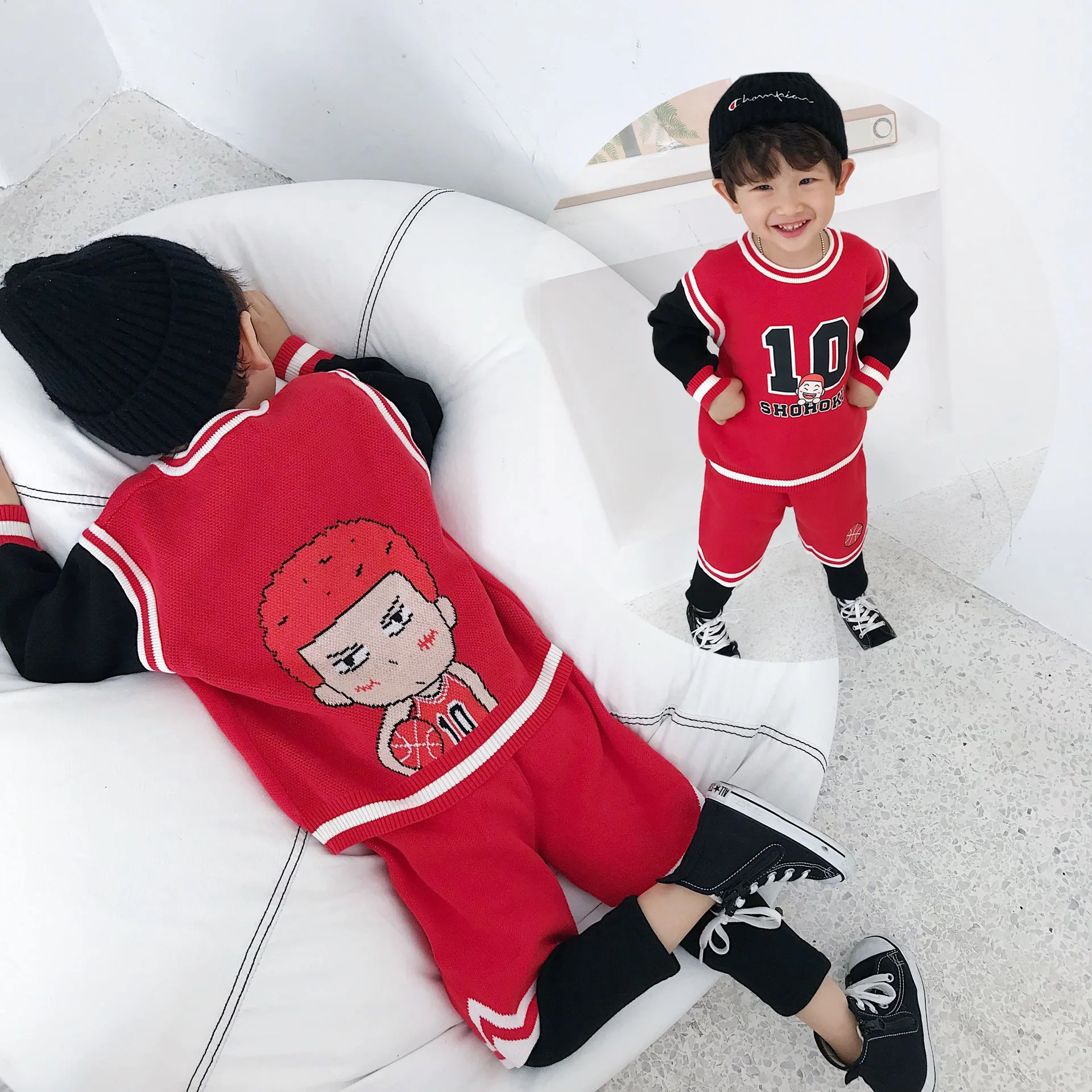 Tonytaobaby осенне-зимний новый стиль детский свитер из чистого хлопка спортивный