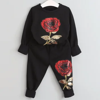 

Kids Clothes Girls Spring Autumn Embroidery Baby Boys Clothing Top+Pants Tracksuit Suit Baby Outfit For Girls Children Clothes