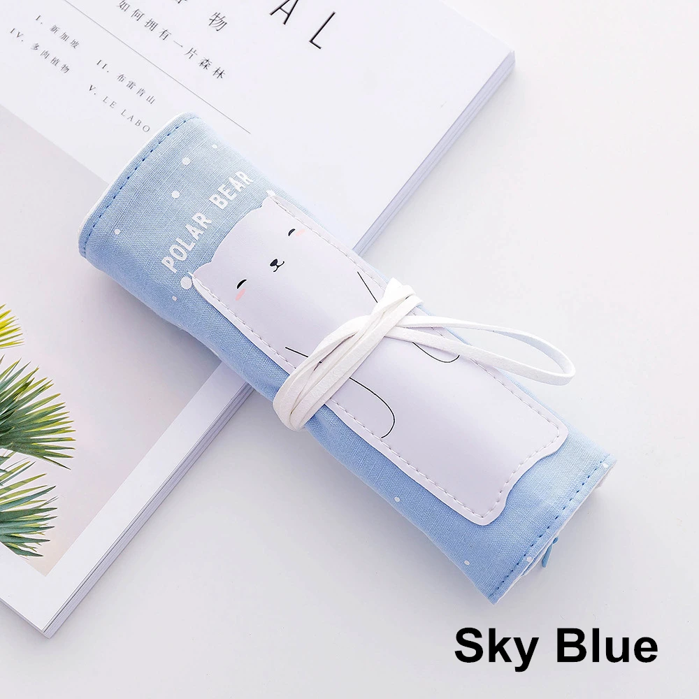 1pcs sky blue Милый школьный чехол для карандашей с единорогом, школьный чехол для карандашей, кавайный пенал для карандашей для девочек и мальчиков, милый большой пенал для карандашей, канцелярские принадлежности - Цвет: 1pcs sky blue