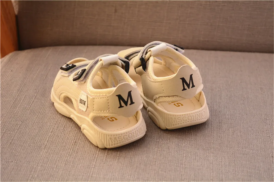 Summer Baby Boys Girls Shoes Kids Beach Sandals for Boys Soft Leather Bottom Non-Slip Closed Toe Safty Shoes Children Shoes