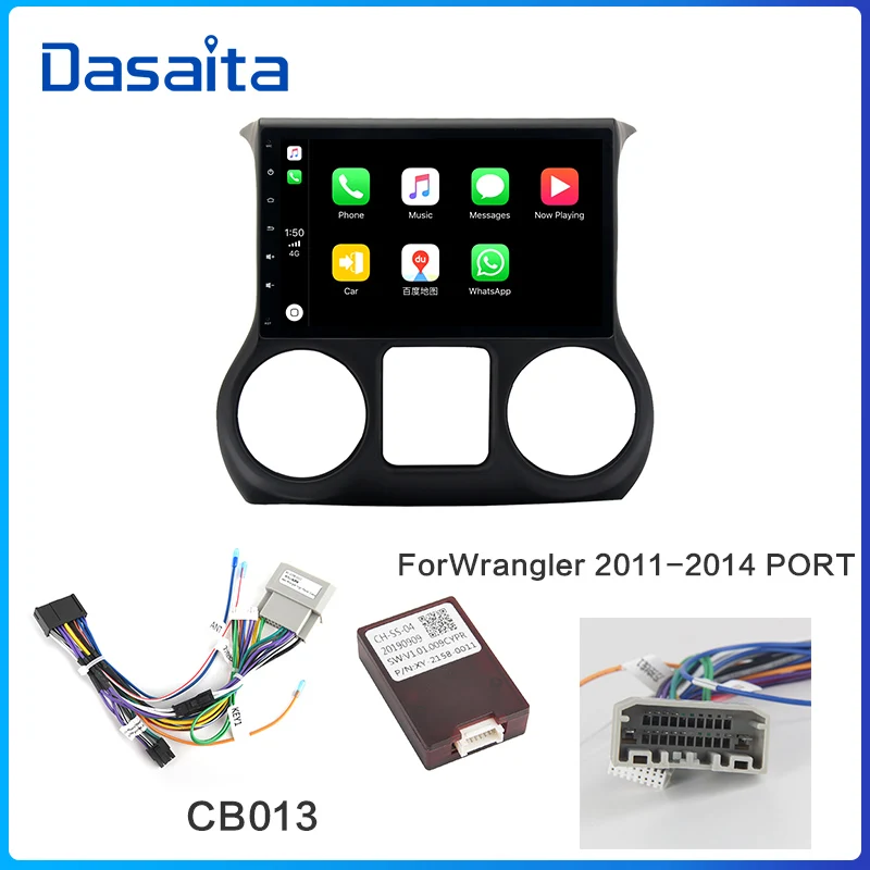 Dasaita 10," ips экран 1Din автомобильный Android 9,0 DSP для Jeep Wrangler радио 2011- HDMI Bluetooth 1080P видео 64G rom MAX6 - Цвет: 11-14 with carplayer