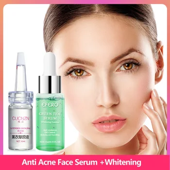 

Green Tea Essence Shrink Pores Moisturizing Oil Control Whitening Face Cream Smooth Repair Face Care Lavender Extract Face Serum